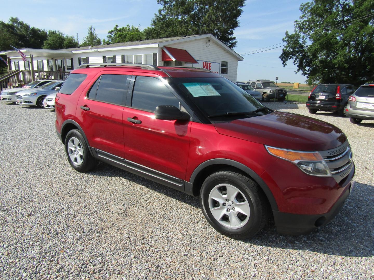 2014 Red /Tan Ford Explorer Base FWD (1FM5K7B80EG) with an 3.5L V6 DOHC 24V engine, Automatic transmission, located at 15016 S Hwy 231, Midland City, AL, 36350, (334) 983-3001, 31.306210, -85.495277 - Photo#0